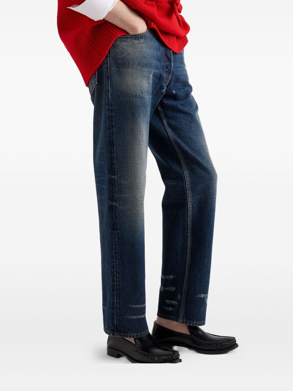 washed five-pocket jeans - 4