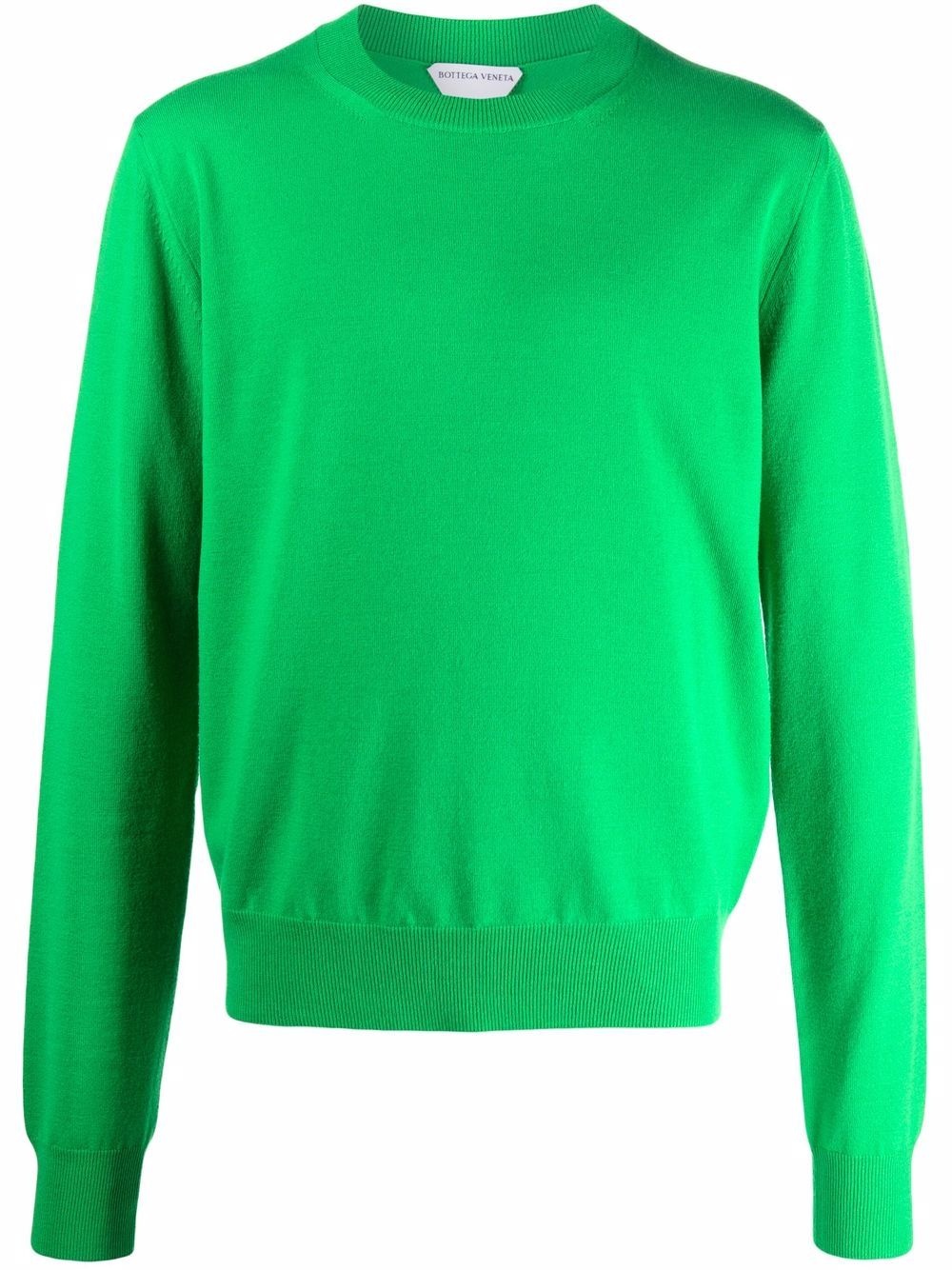 ribbed-trim wool-blend jumper - 1