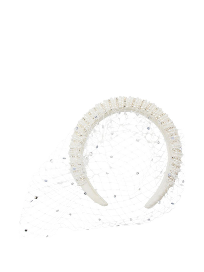 crystal-embellished veil headband 1