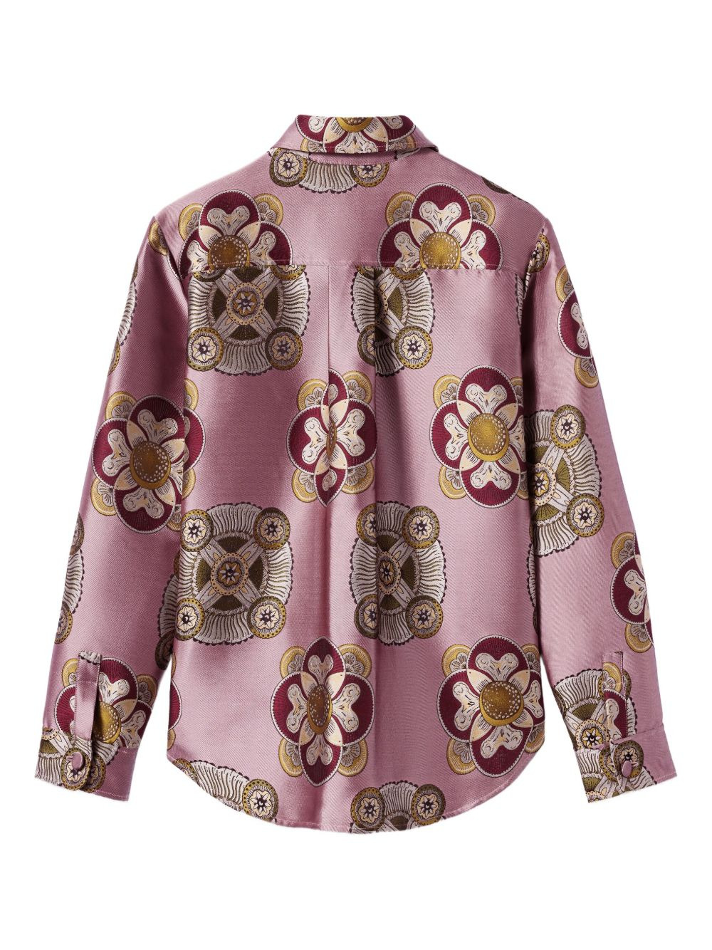 floral-print jacquard shirt jacket - 5