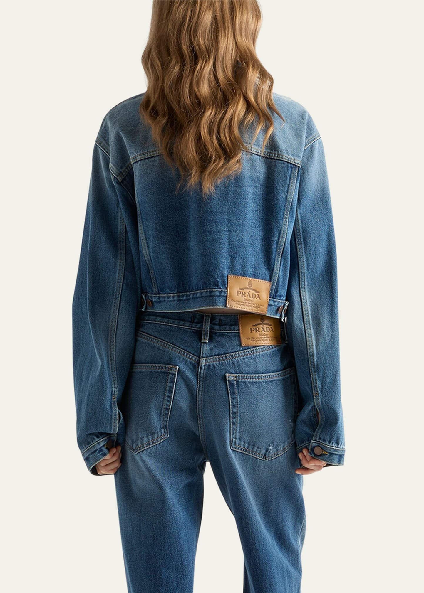 Boxy Denim Blouson Jacket - 3