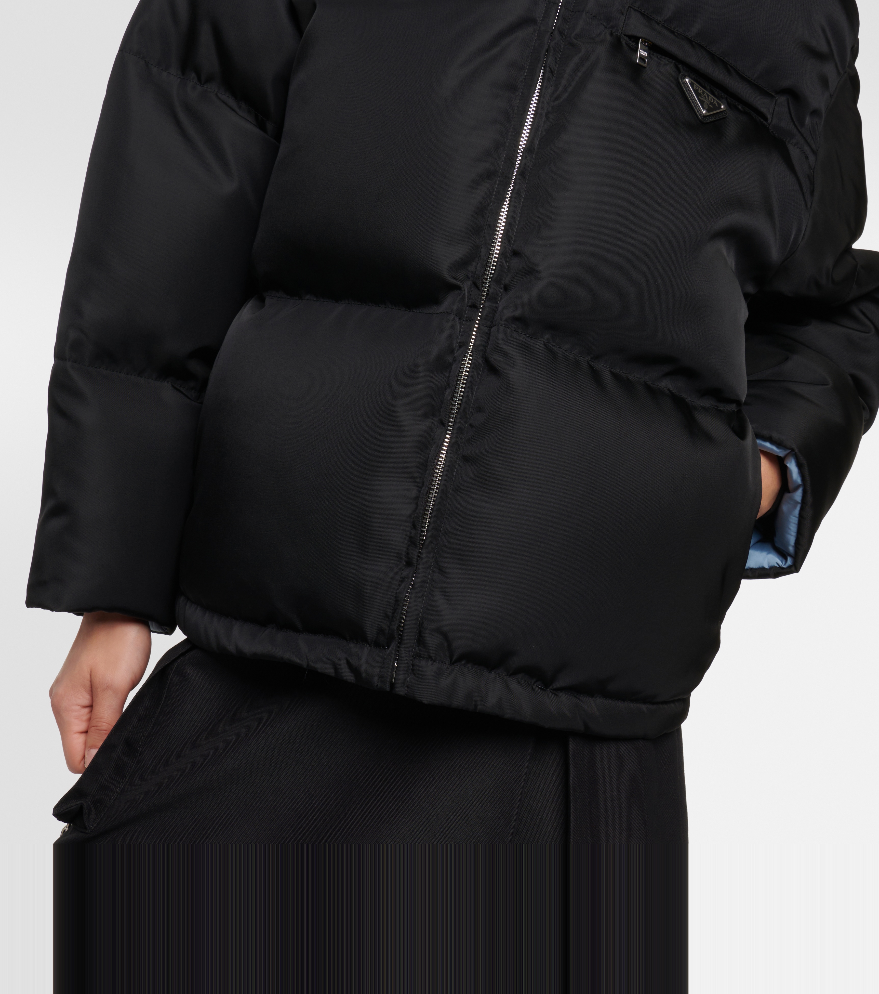 Re-Nylon gabardine down jacket - 5
