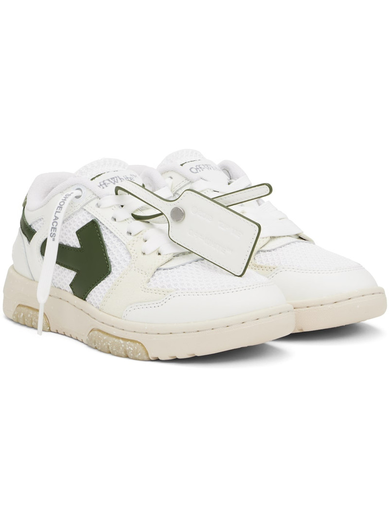 White & Khaki Slim Out Of Office Sneakers 4