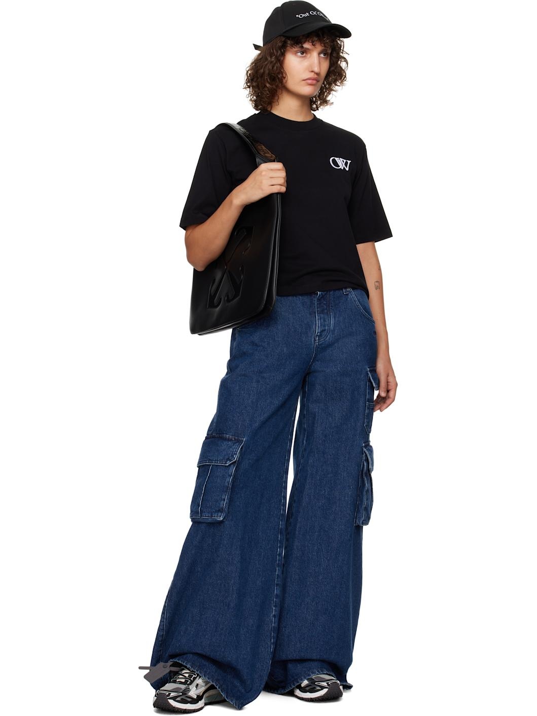 Black Embr 'OW' Boxy T-shirt - 4
