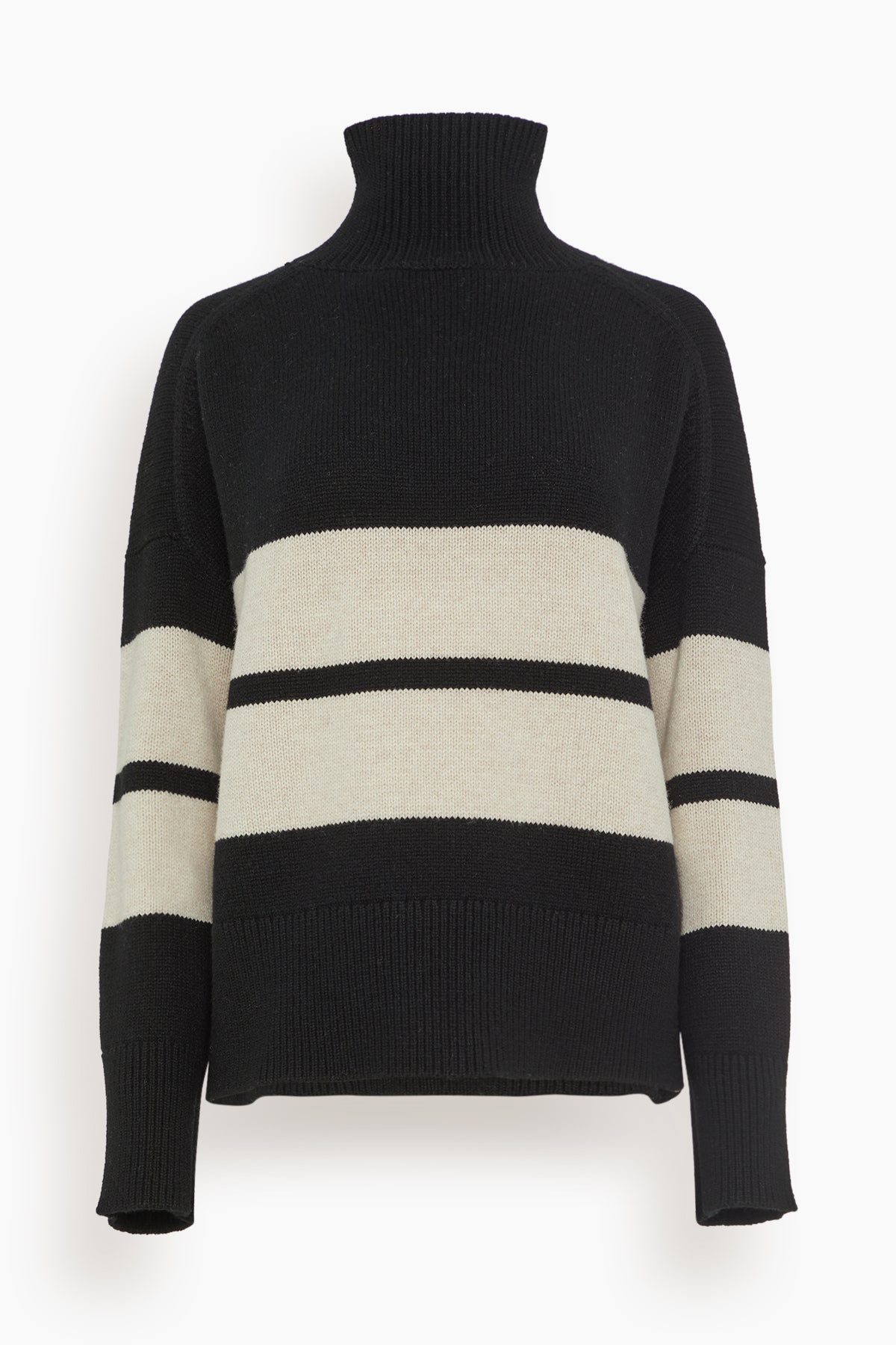 Malo Sweater in Noir/Ecru - 1