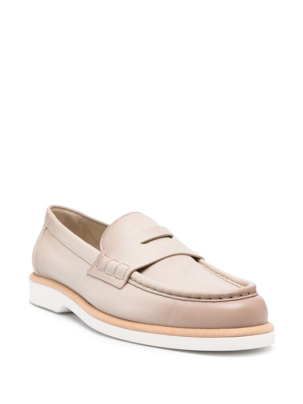 penny-slot leather loafers - 2