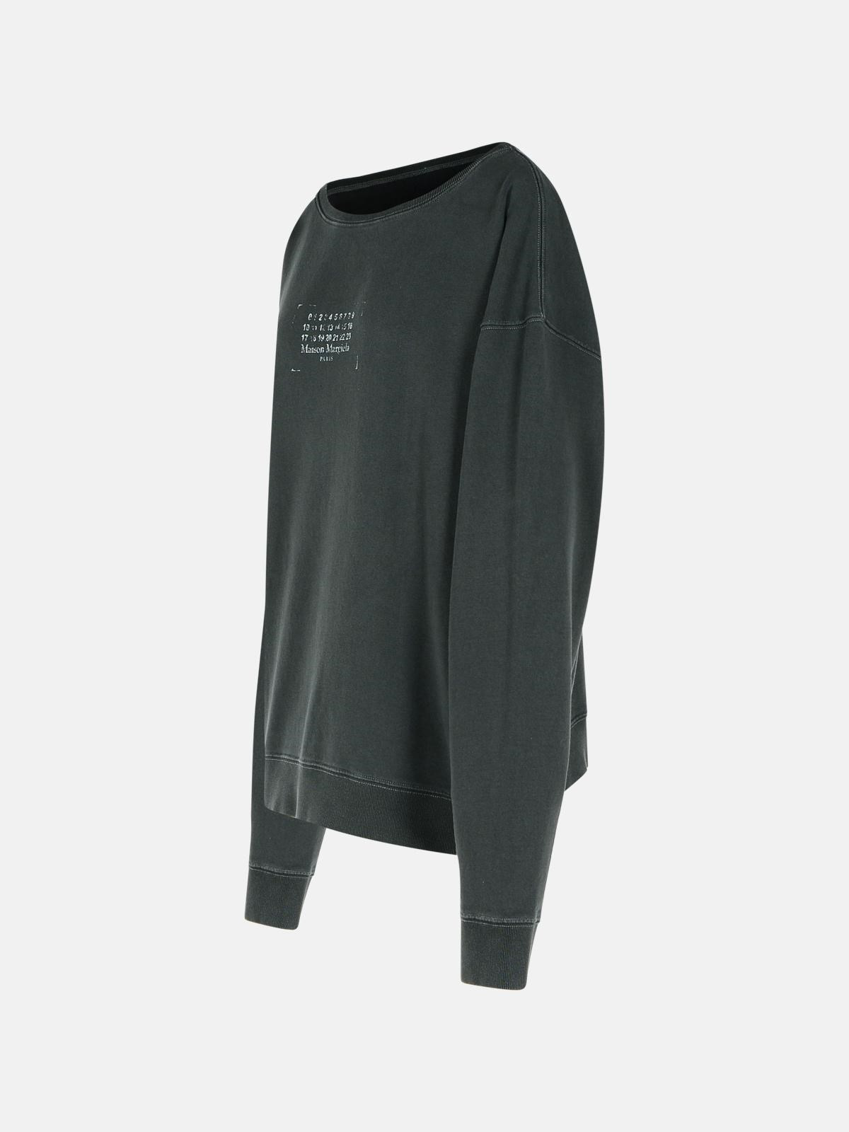 BLACK COTTON SWEATSHIRT - 2
