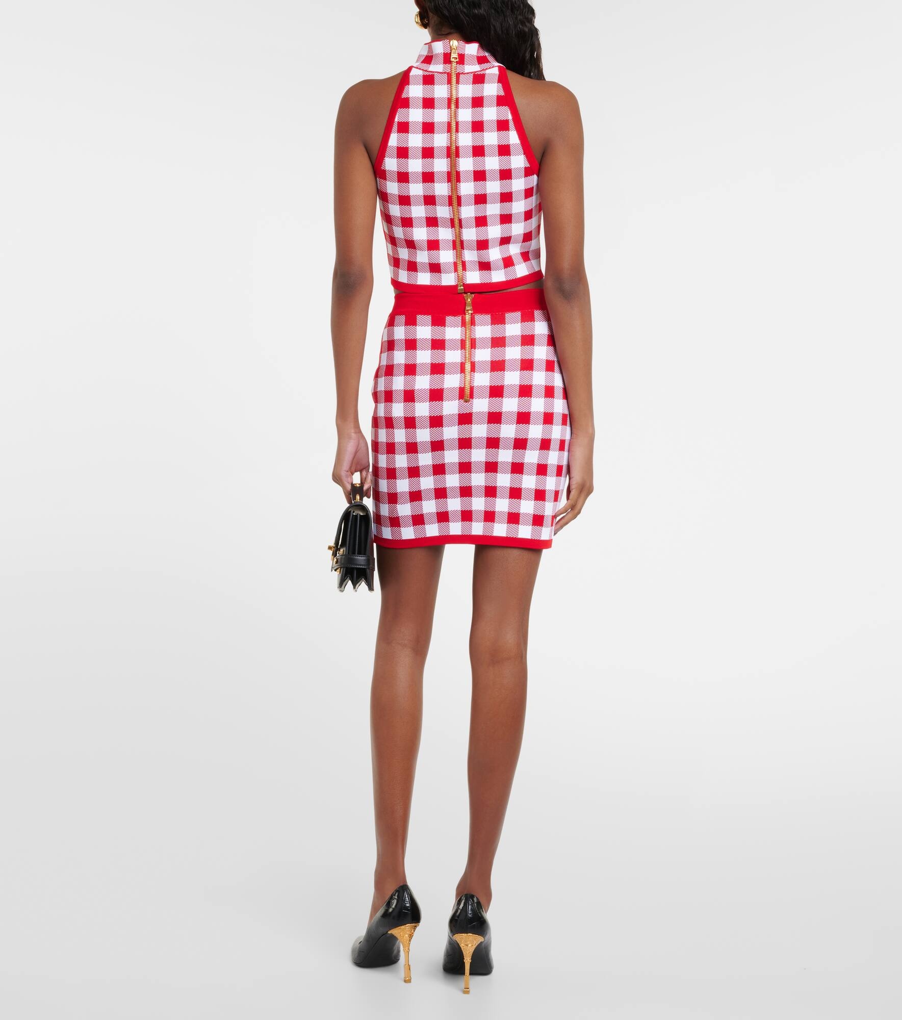 Checked crop top - 3