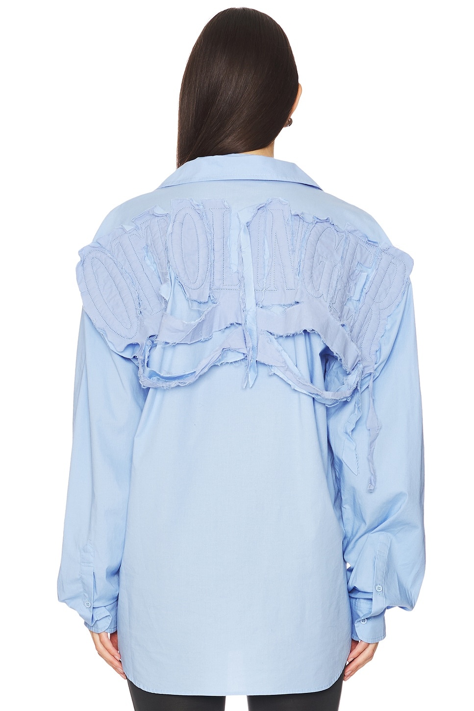 Distressed Oversized Shirt - 4