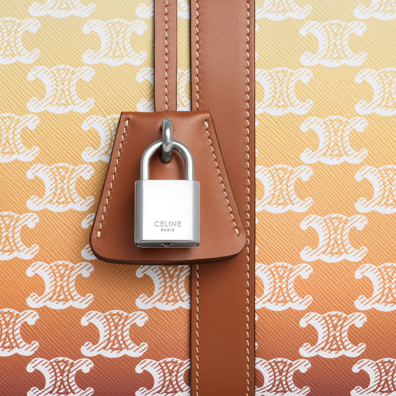 Medium Travel Bag in TRIOMPHE CANVAS SUNSET AND CALFSKIN 4