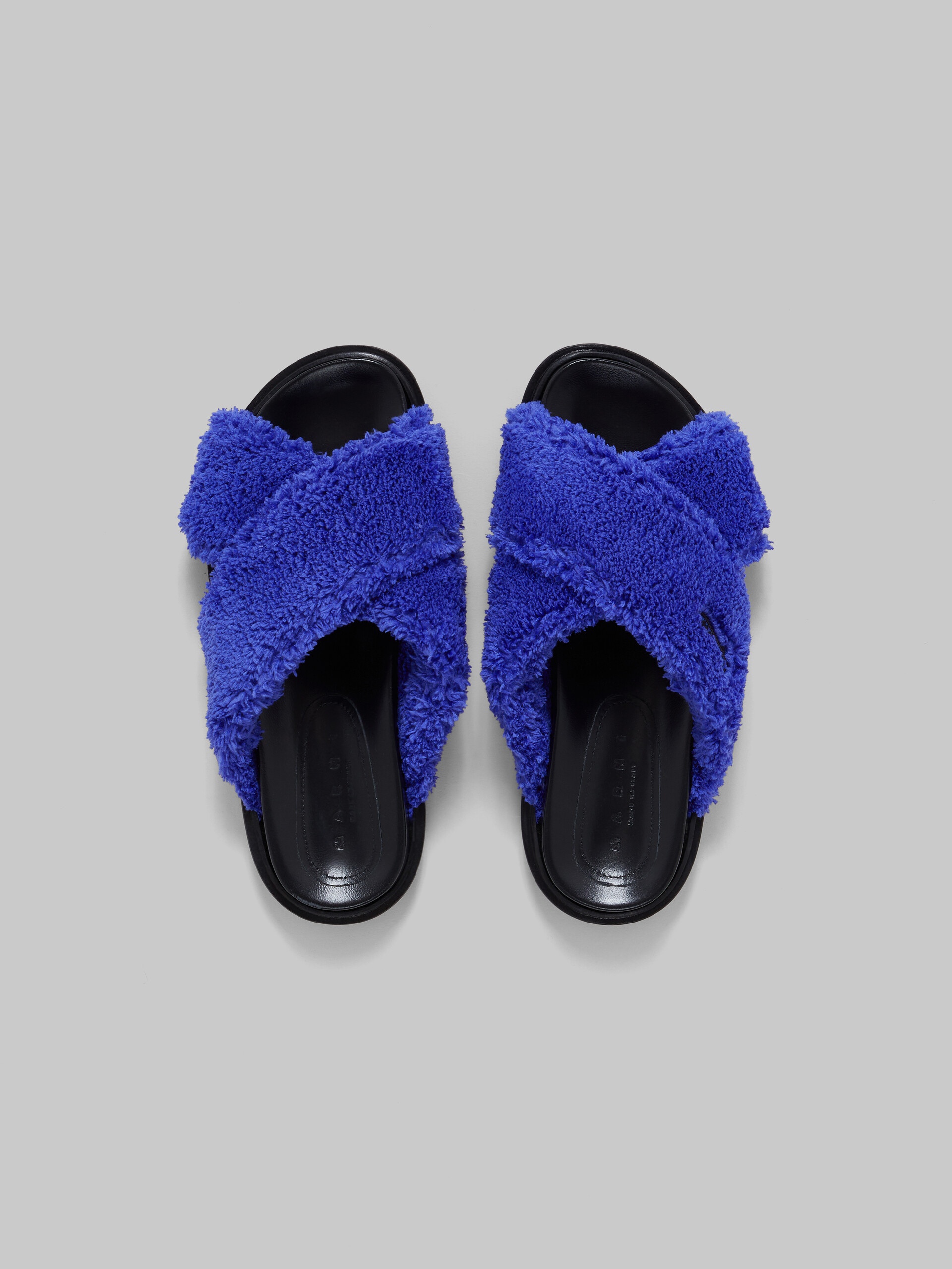 BLUE TERRY SLIDE SANDAL - 4