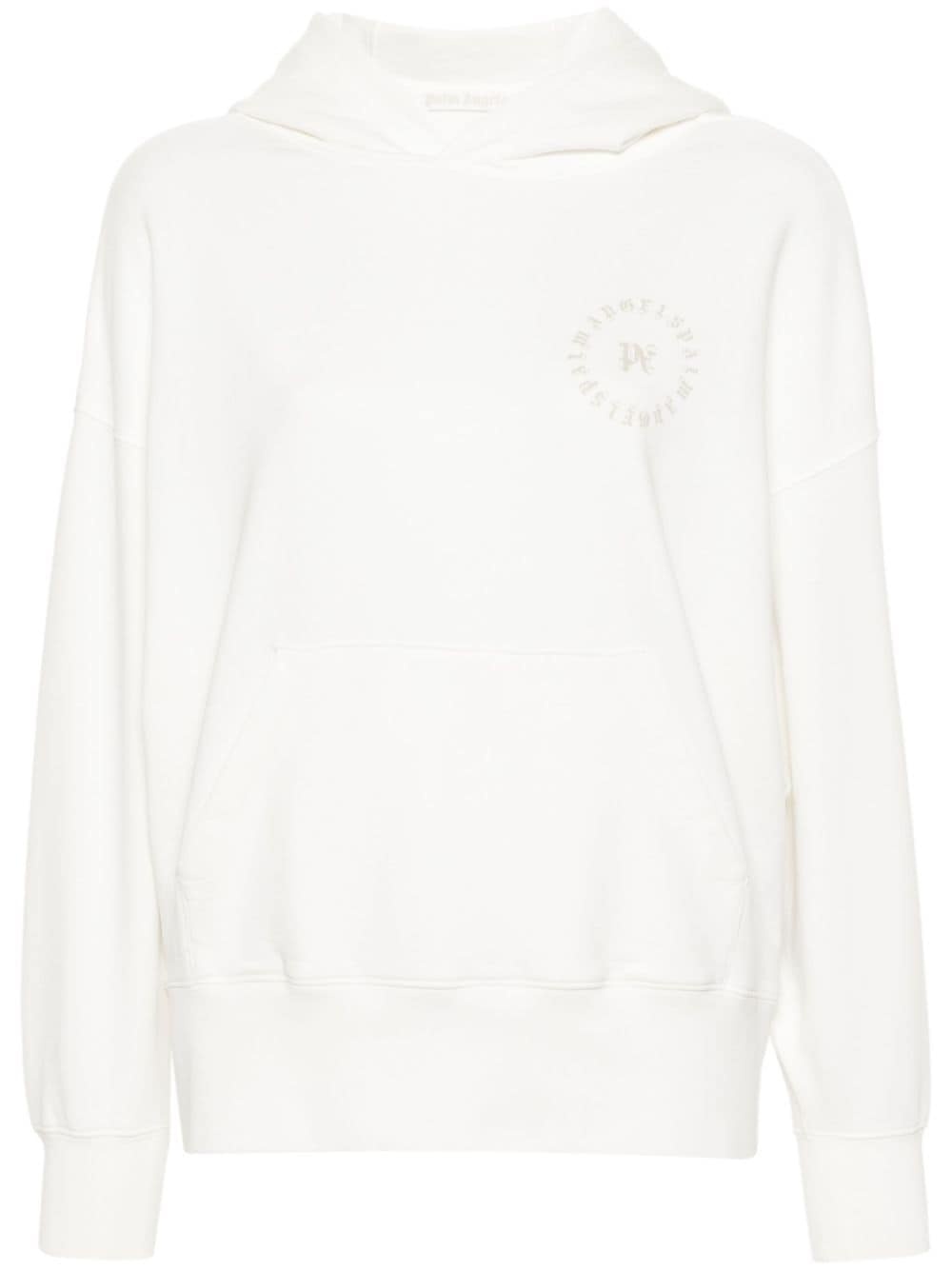 logo-print cotton hoodie - 1