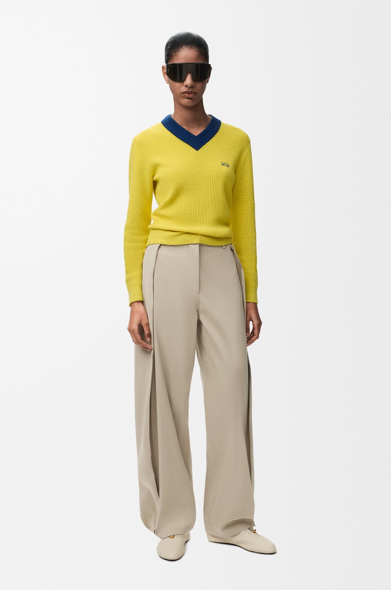 Loewe Trousers in cotton and silk outlook