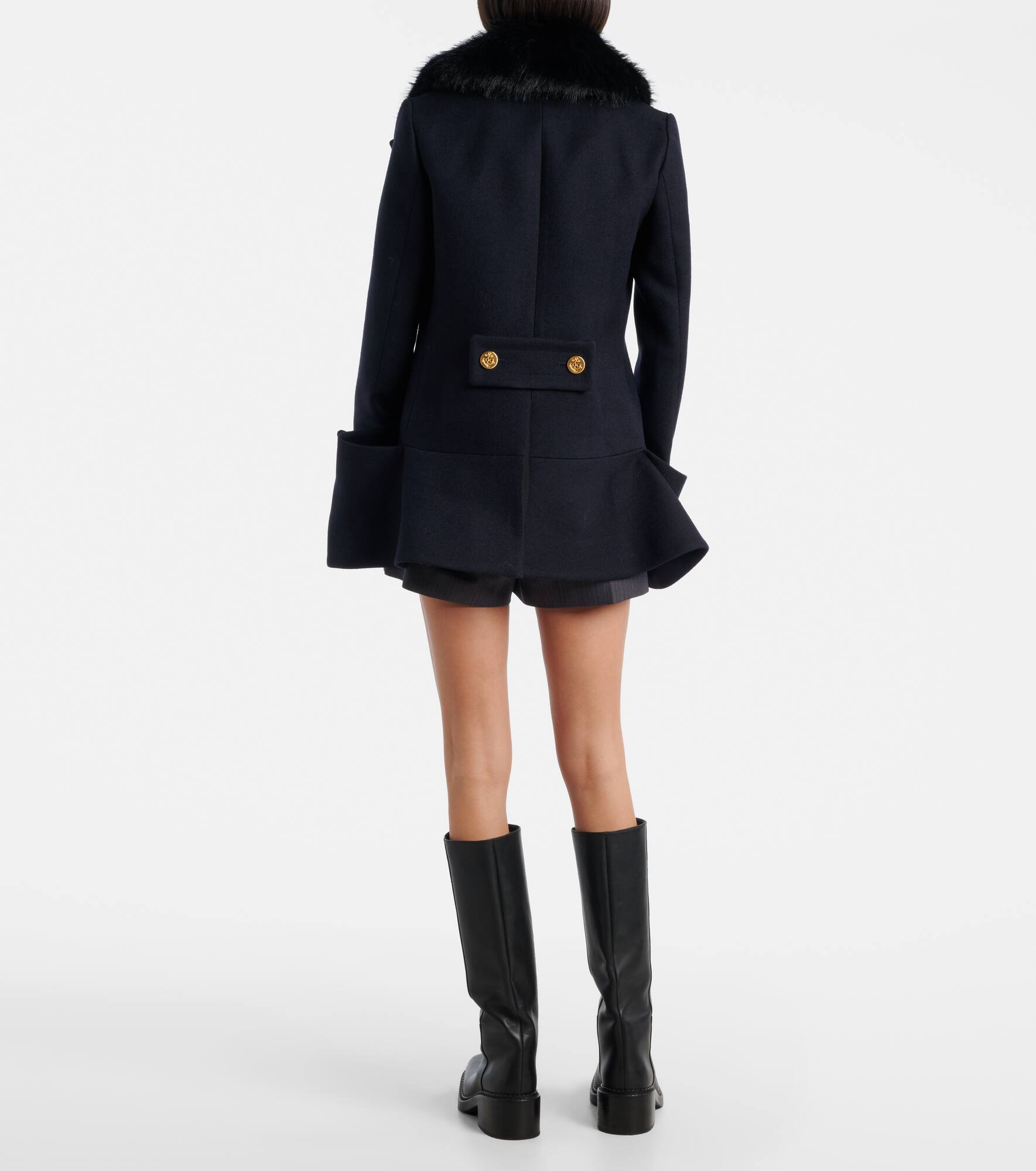 Wool melton coat - 3