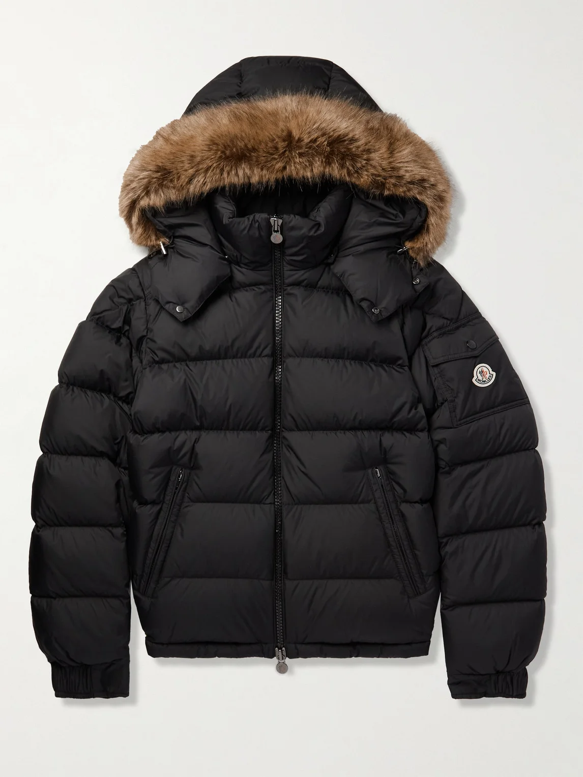 Moncler Mayaf Plush-Trimmed Quilted Shell Down Jacket - 1