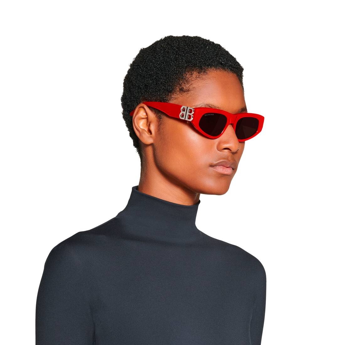 Women's Dynasty D-frame Sunglasses in Red - 5