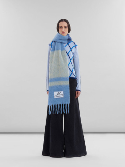 Marni BLUE STRIPED ALPACA-MOHAIR SCARF outlook