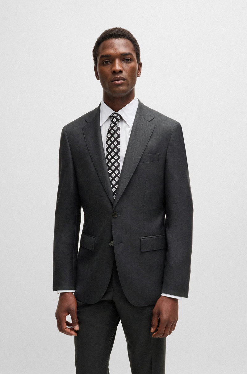 SLIM-FIT SUIT IN CHECKED WOOL 2
