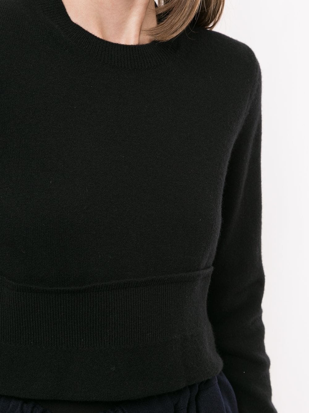  crew-neck cropped sweater   - 5