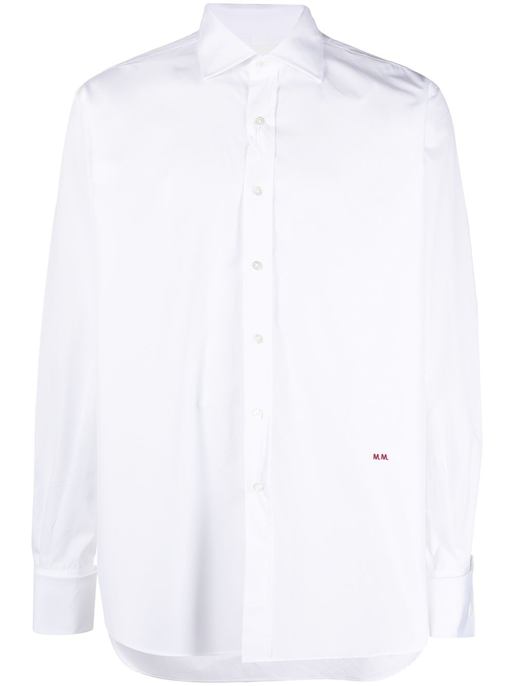 embroidered logo tailored shirt - 1