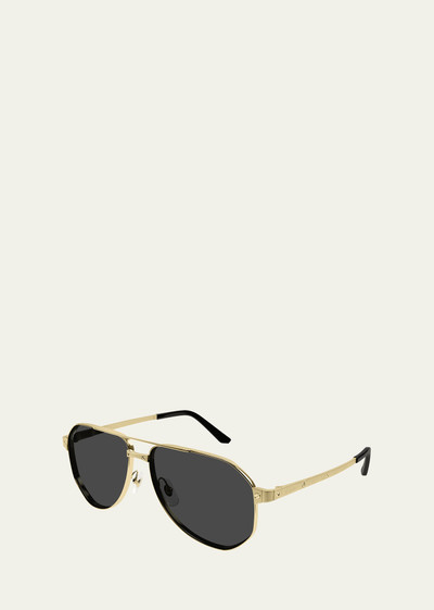 Cartier Men's CT0461SM Metal Aviator Sunglasses outlook