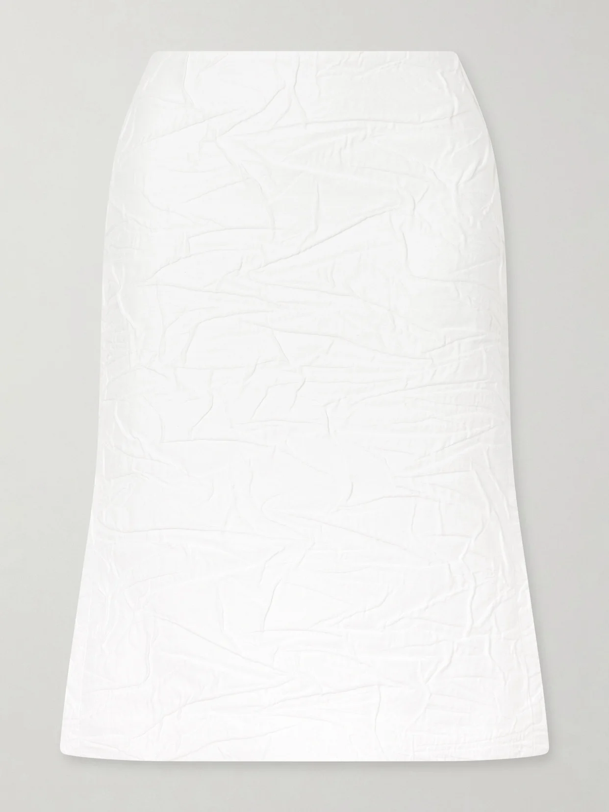 Crinkled Cotton-blend Mini Skirt - 1