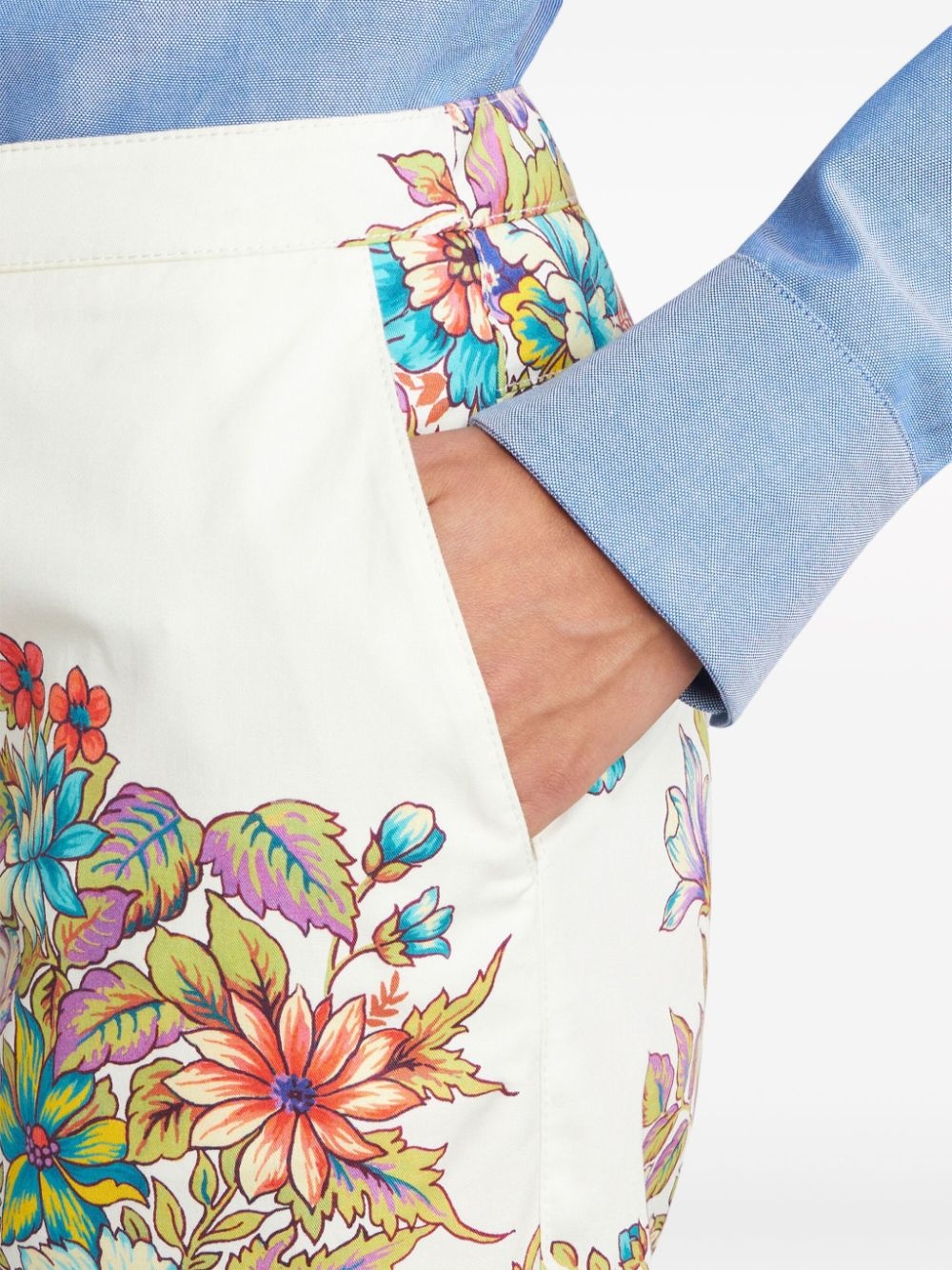 floral-print flared trousers - 5