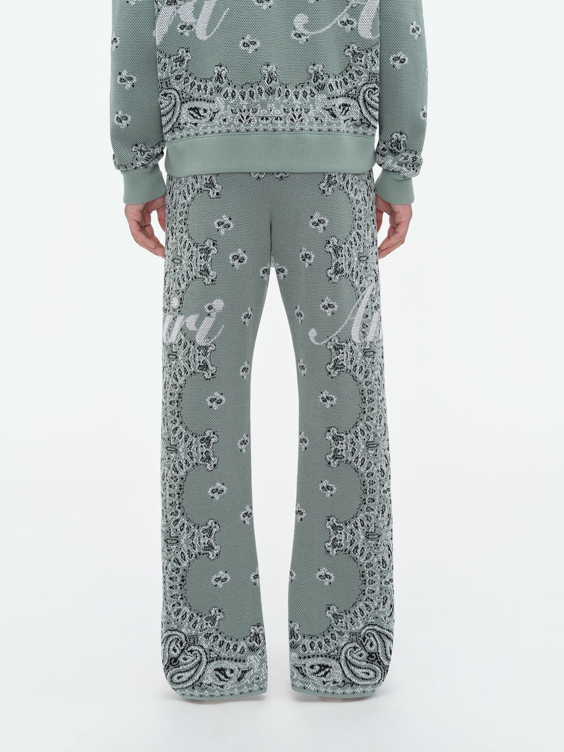 BANDANA KNIT KICK FLARE PANT - 5