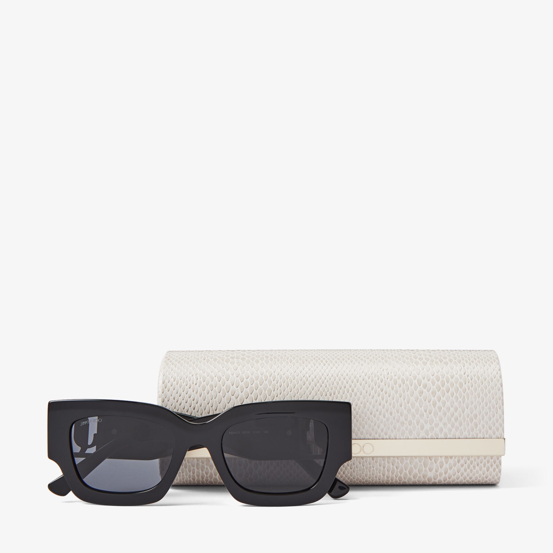 Nena
Black Square Frame Sunglasses with JC Emblem - 4