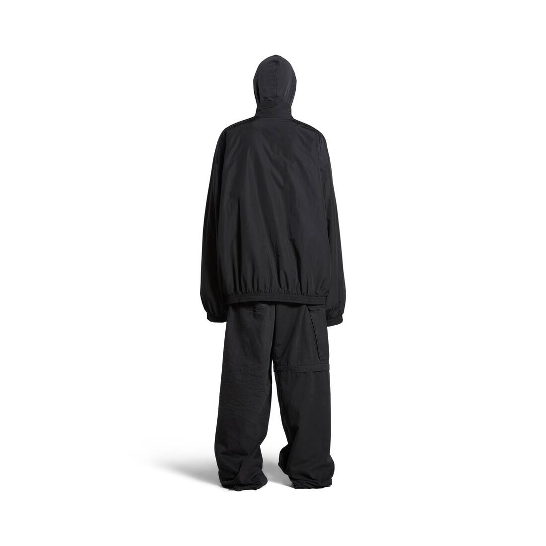 Men's Stencil Type Tracksuit Jacket in Black - 4