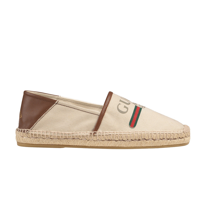 Gucci Logo Espadrille 'Brown' - 1