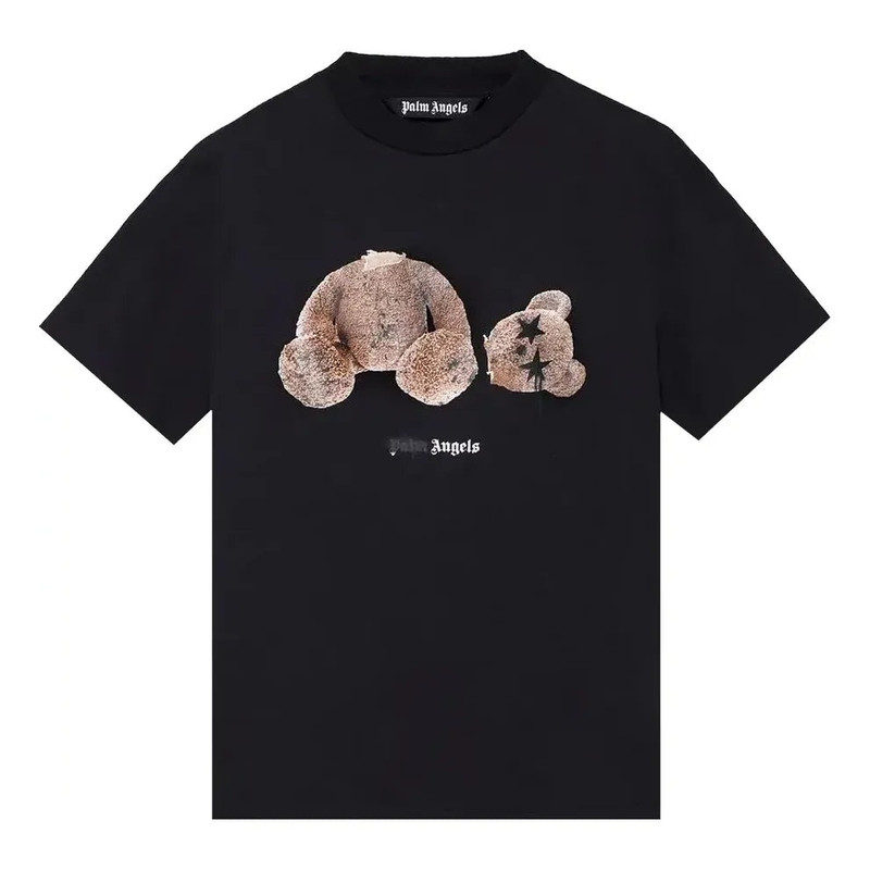 Palm Angels FW21 Spray PA Bear Classic T-shirt 'Black' PMAA001F21JER0271060 1