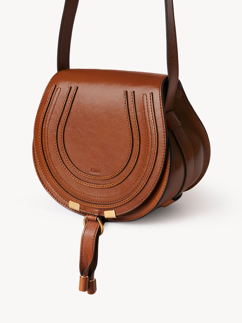 Chloé SMALL MARCIE SADDLE BAG IN SHINY LEATHER outlook