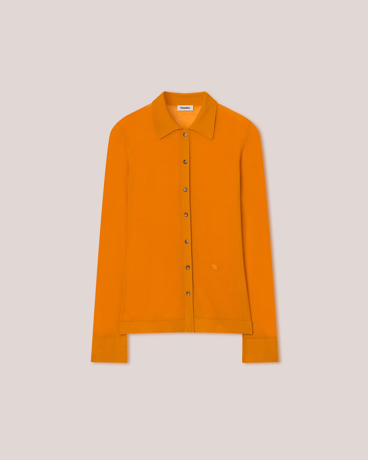 THALIA - Superfine merino cardigan - Orange - 5