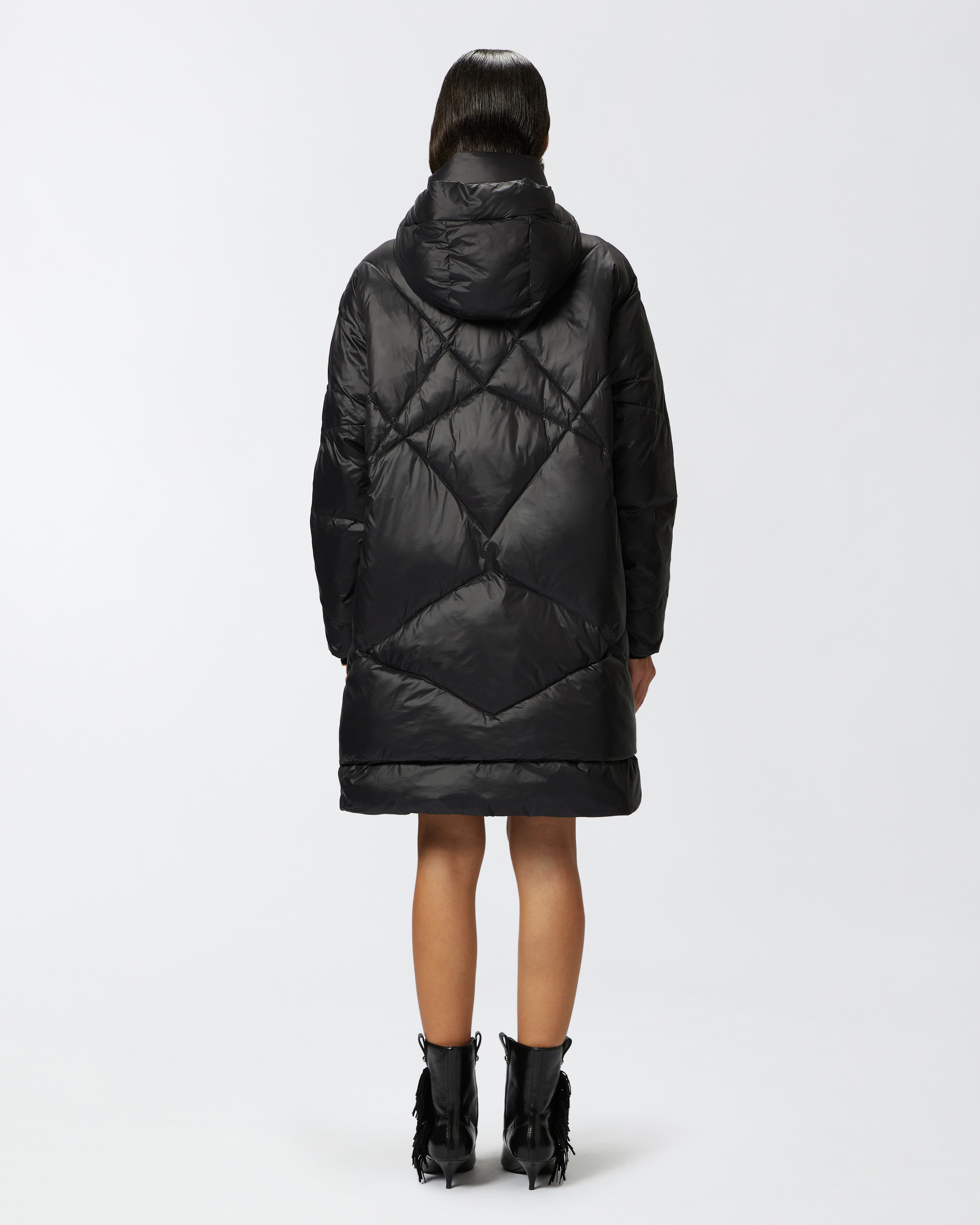 TECHNICAL CANVAS PADDED PUFFER JACKET WITH HOOD - 4