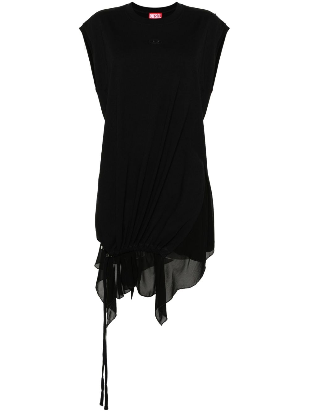 asymmetric cotton T-shirt dress - 1