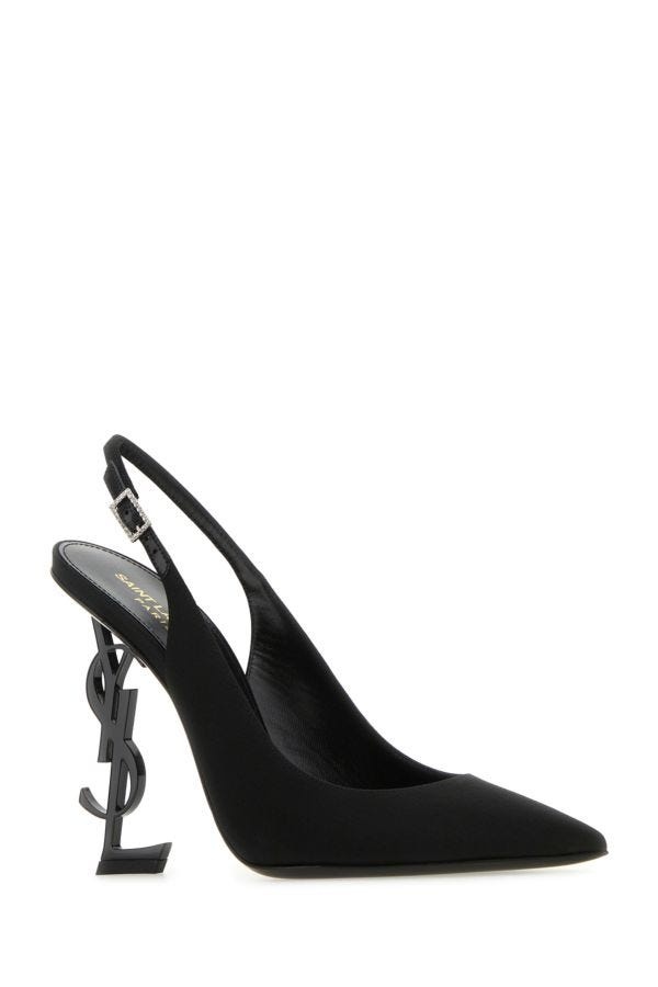 Saint Laurent Woman Black Crepe Opyum Pumps - 2