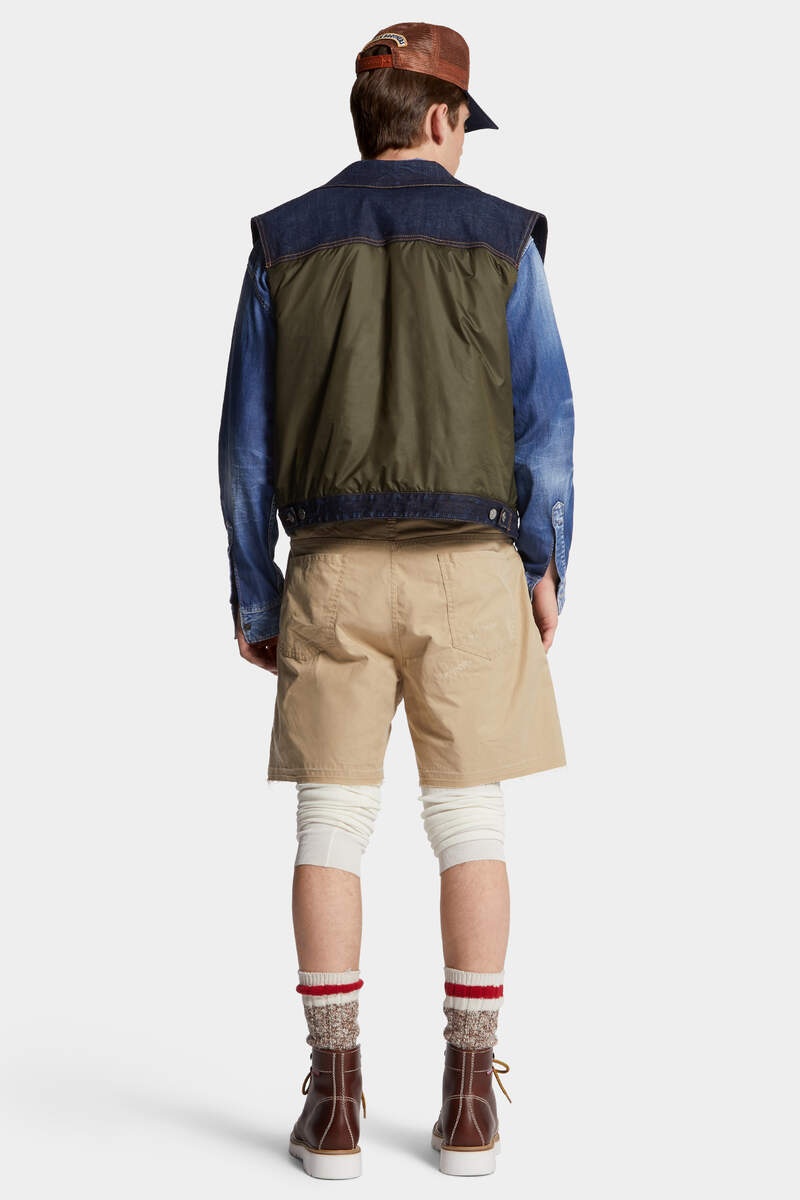 RIPPED CHINO WASH BIG BROTHER SHORTS - 4