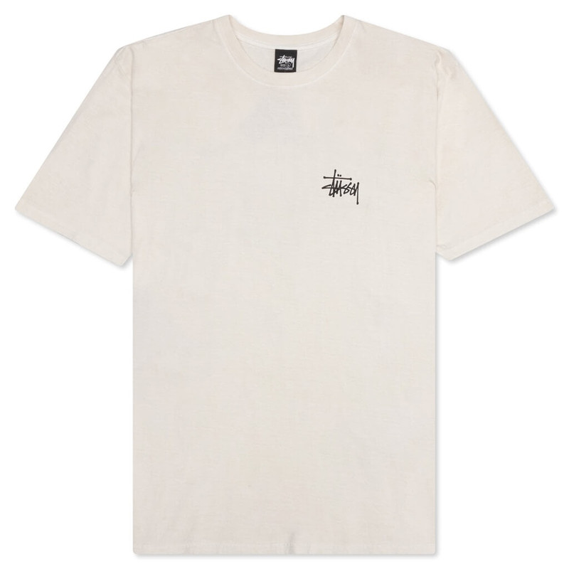 BASIC STUSSY PIGMENT DYED TEE - NATURAL - 1