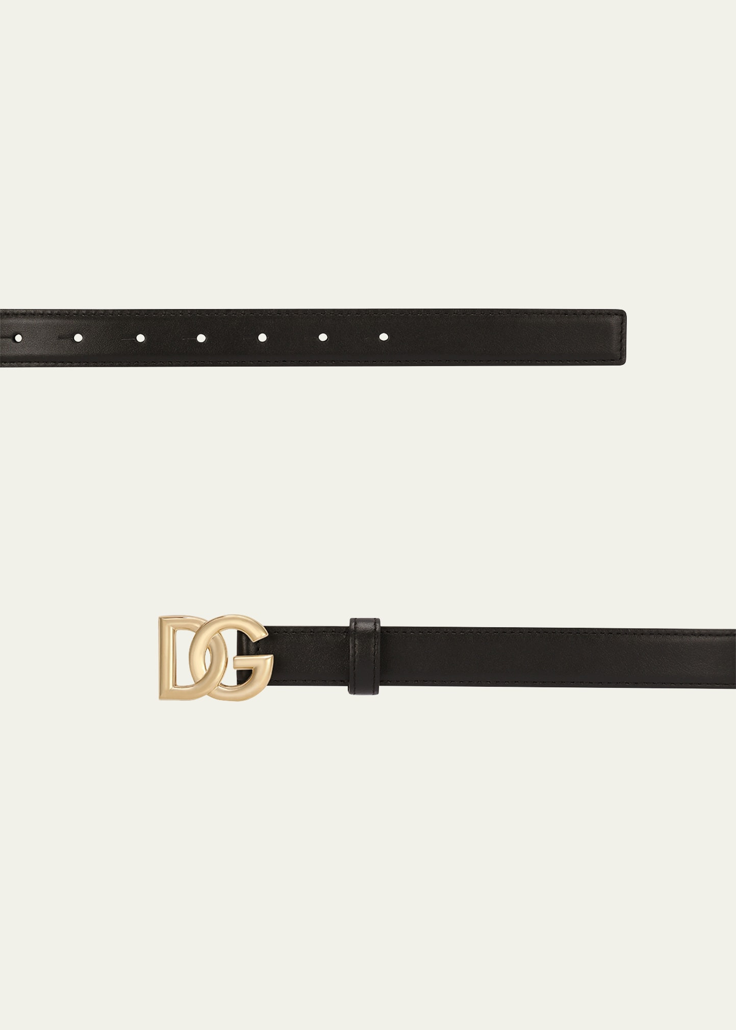 DG Ornate Logo Leather Belt - 4