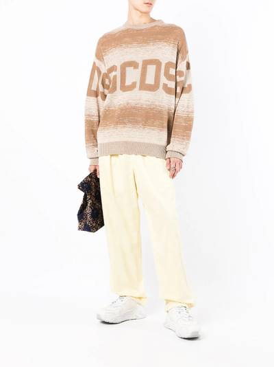 GCDS logo-print crew neck jumper outlook