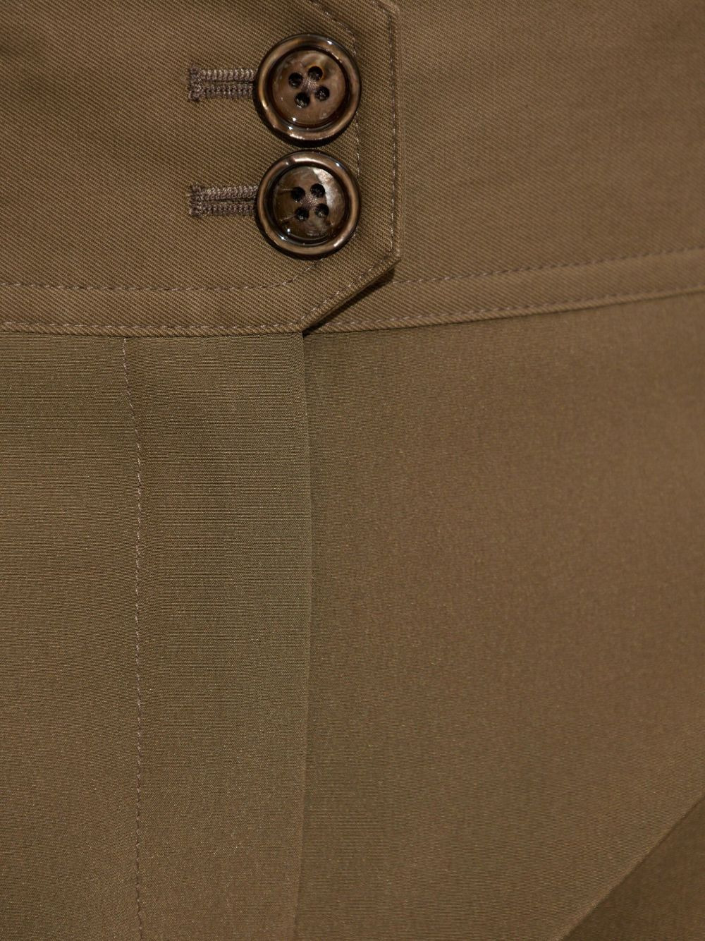 pleated button-fastening trousers - 5