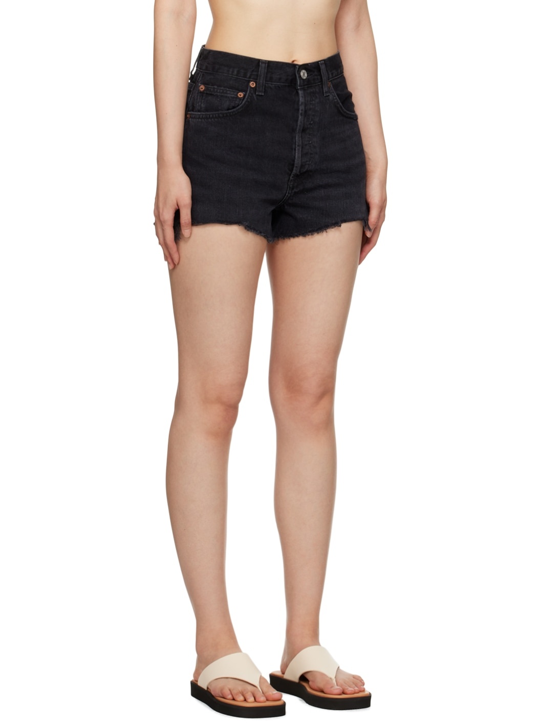 Black Mila Denim Shorts - 2