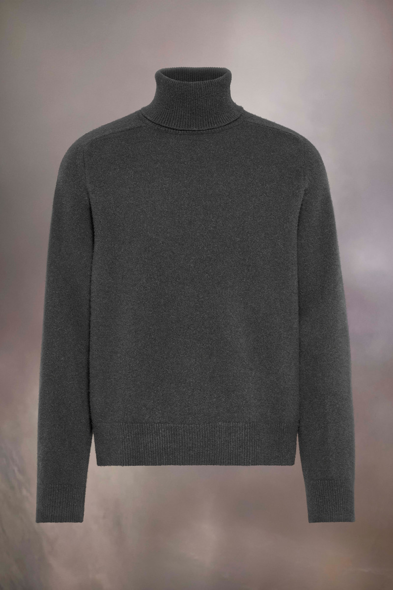 Washed Lambswool Roll-Neck Sweater 1