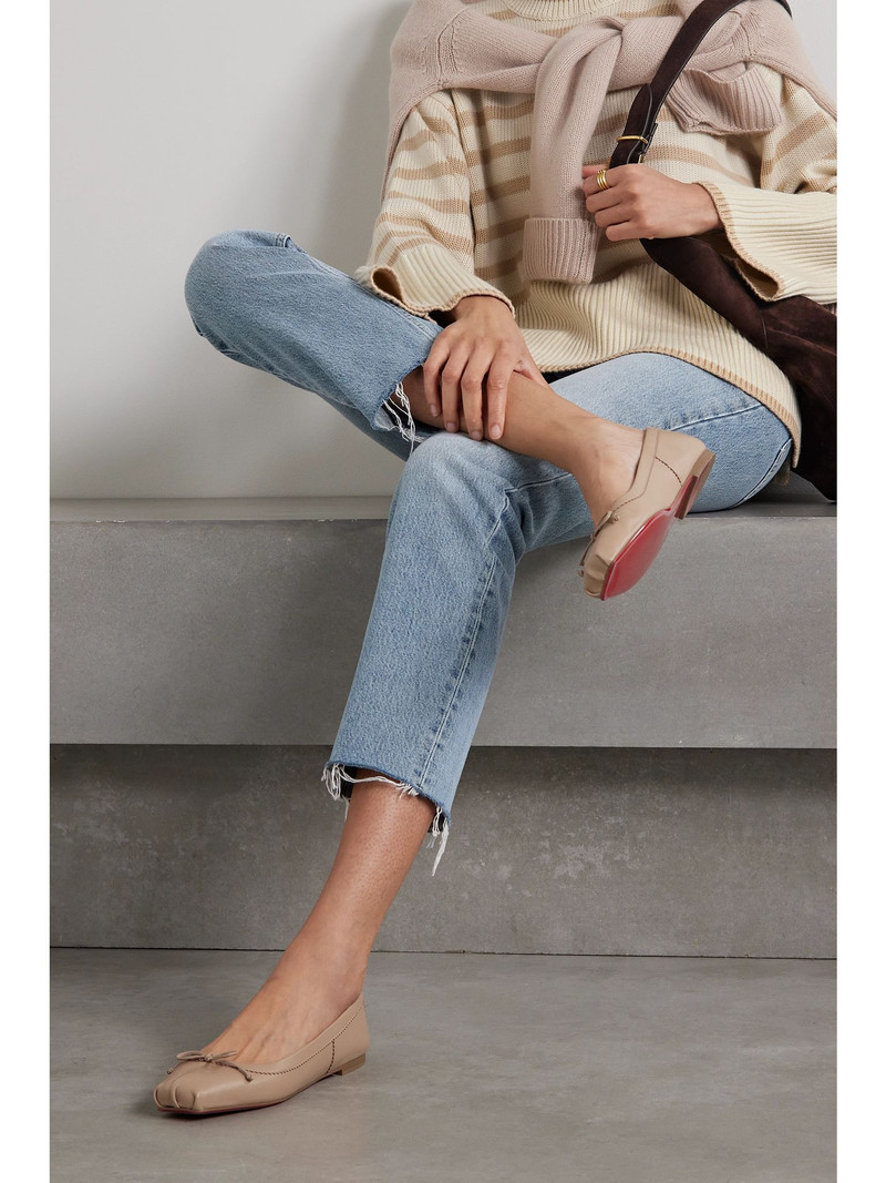 Christian Louboutin Mamadrague leather ballet flats Sand outlook