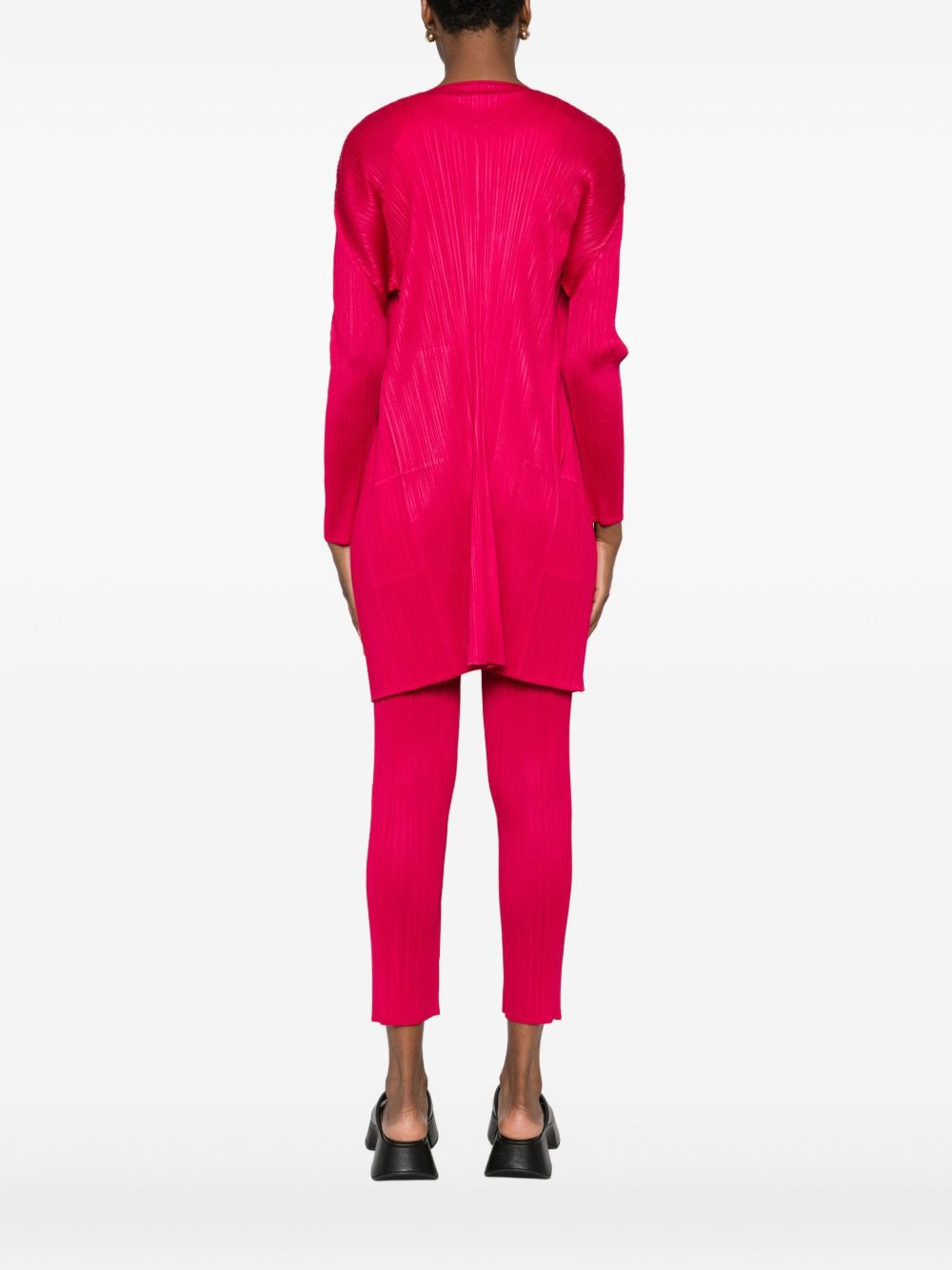 Pleats Please Issey Miyake Women Pleated Midi Cardigan - 2