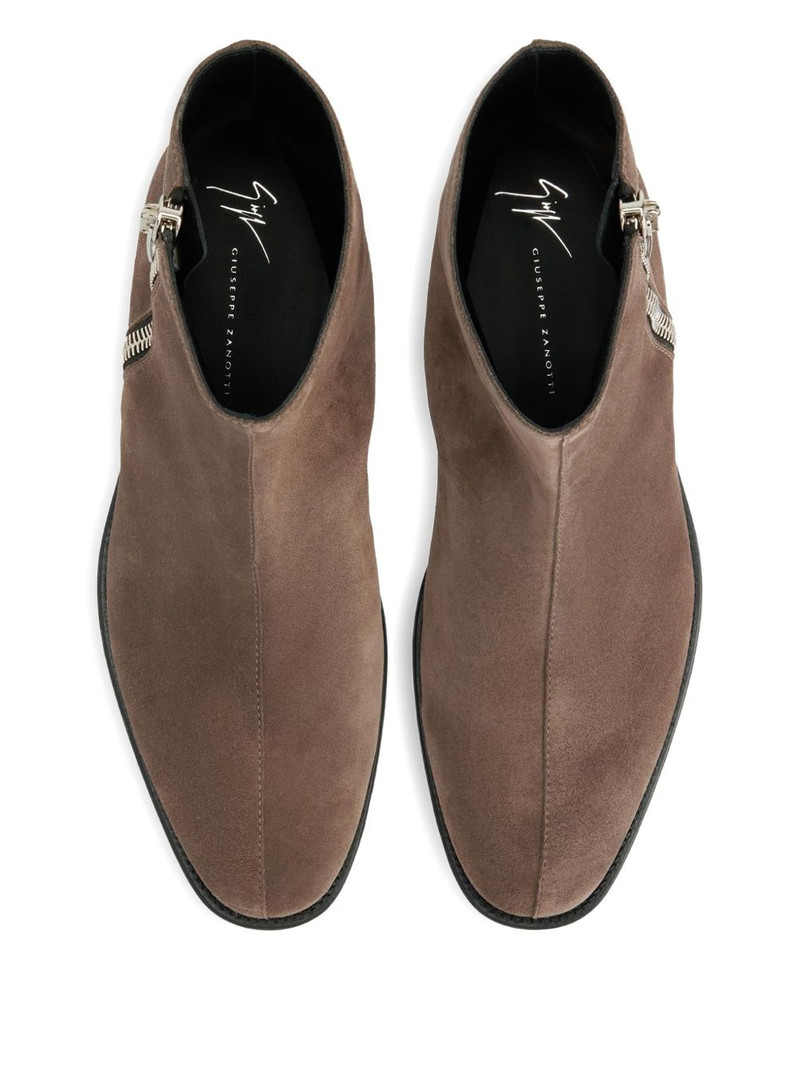 Cassian zip-detail suede boots 3