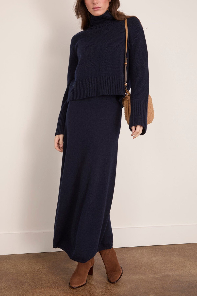 LISA YANG Dolly Skirt in Navy outlook