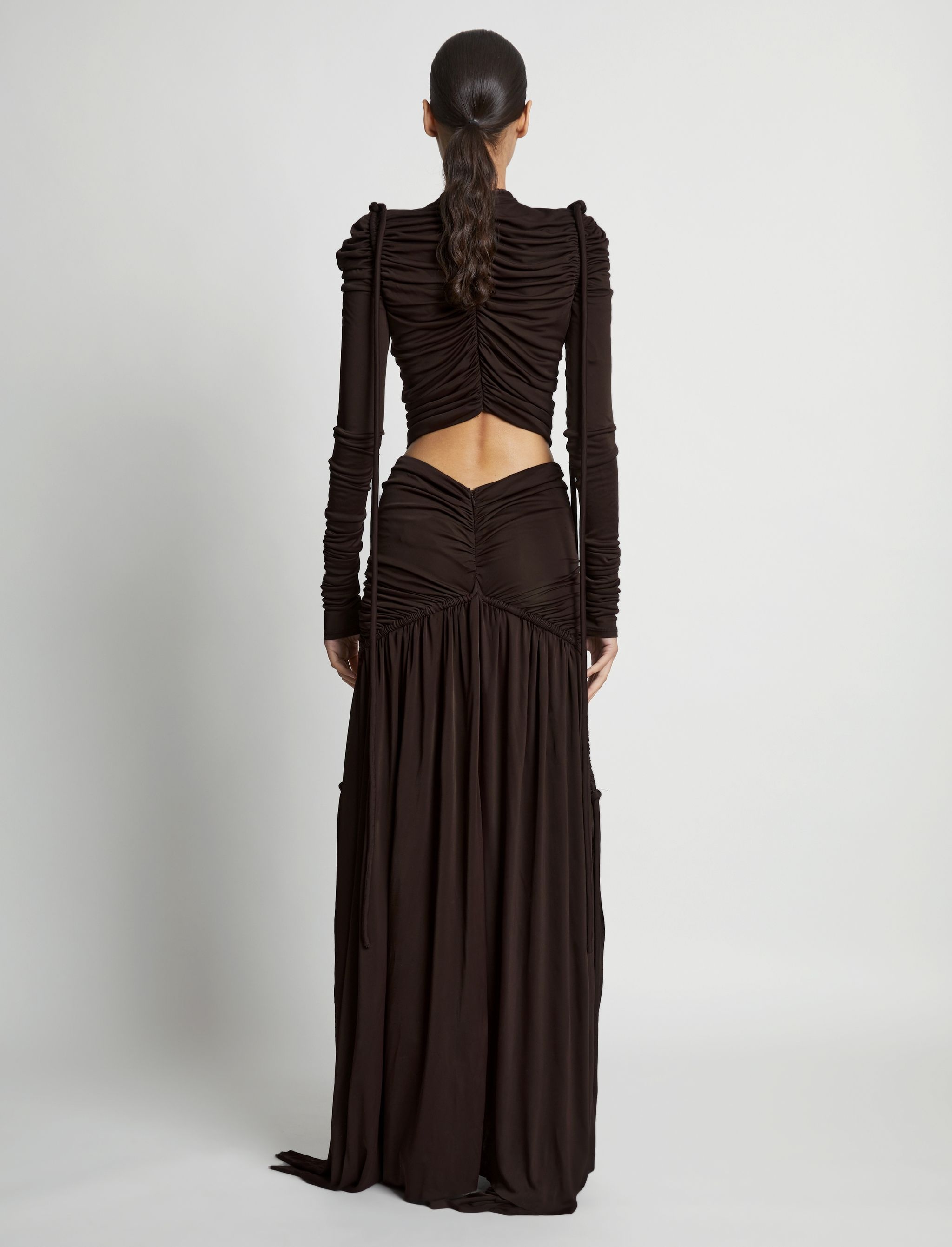 Viscose Jersey Cinched Cut Out Dress - 4