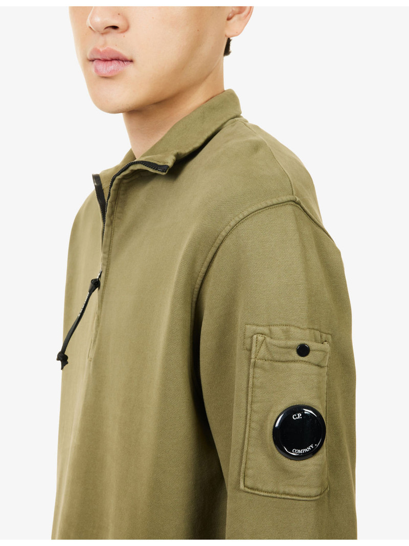 Half-Zip Long-Sleeve Cotton-Jersey Sweatshirt 5